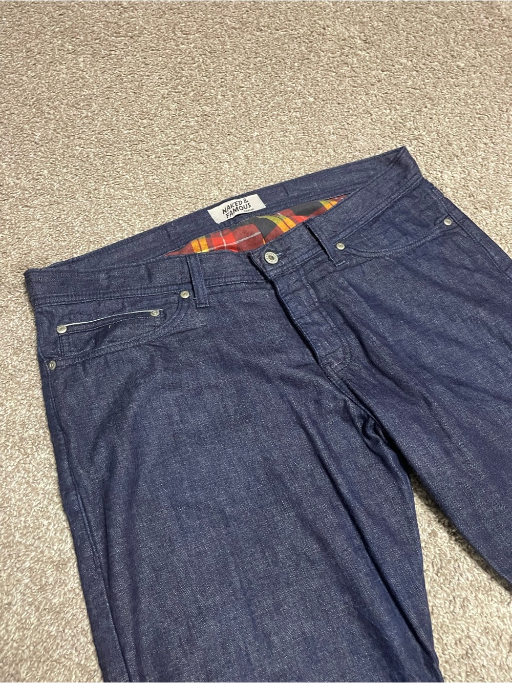 Naked & Famous Selvedge Denim Weird Guy Blanket Lined Jeans Men’s 34 - Picture 2 of 8